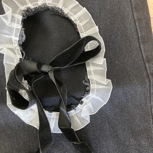 Emmiol Wide Leg High Rise Black Jeans Bow NWT - Picture 6 of 6